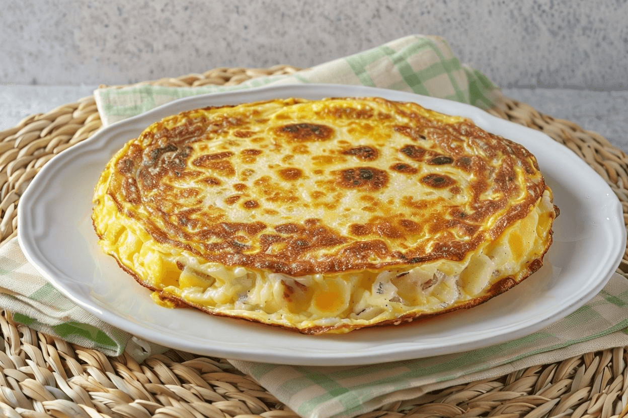 Tortilla rellena de jamón y queso Tortilla rellena de jamón y queso