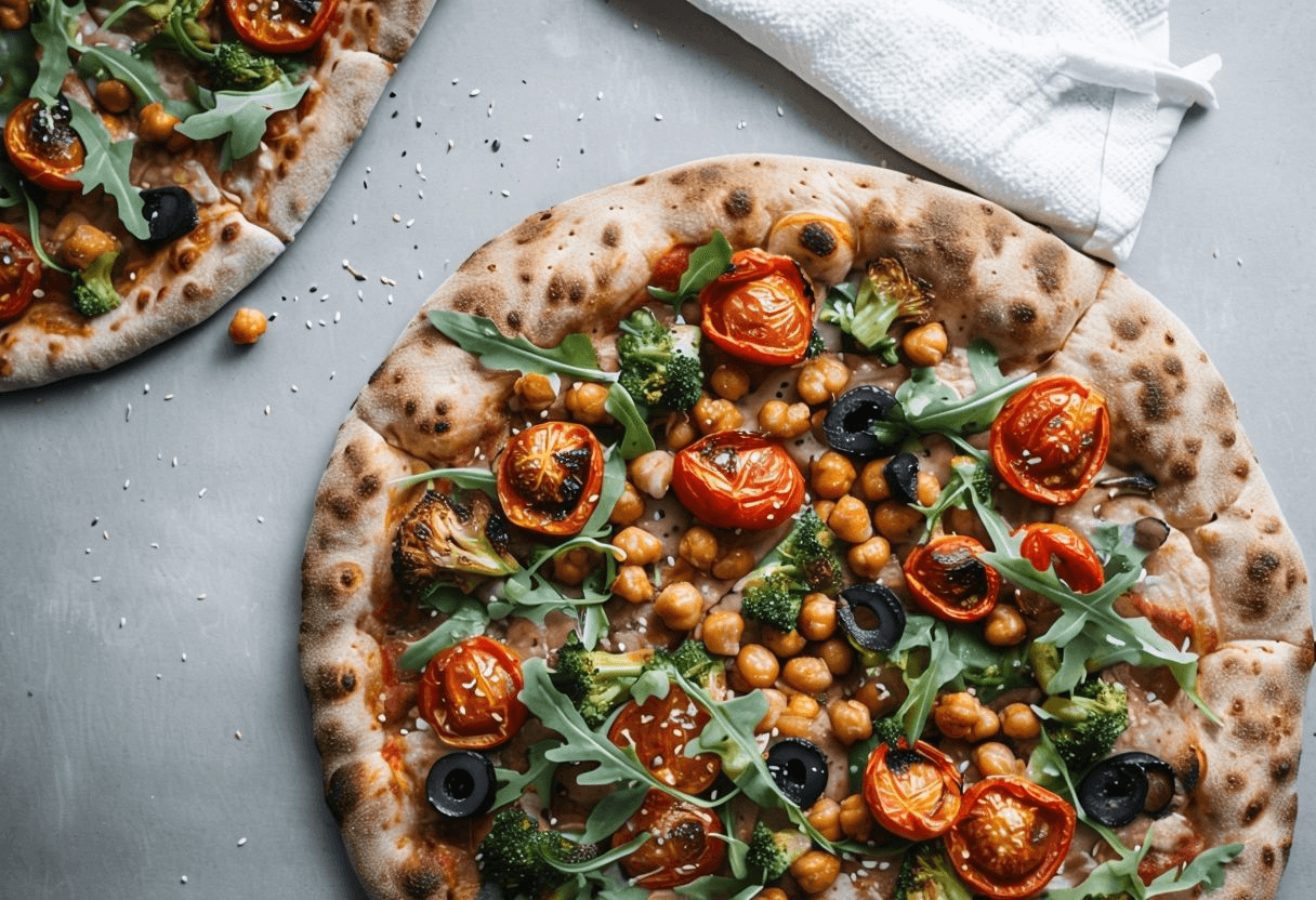 Pizza vegana sin gluten Pizza vegana sin gluten