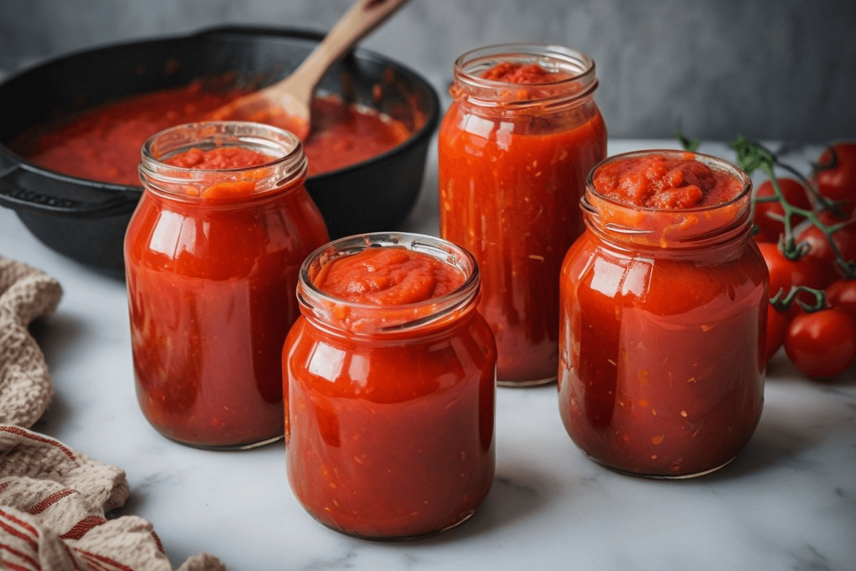 Receta de Tomate Frito Casero Tomate frito casero en tarros
