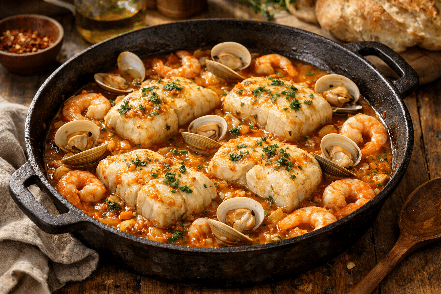 Merluza a la marinera Merluza a la Marinera