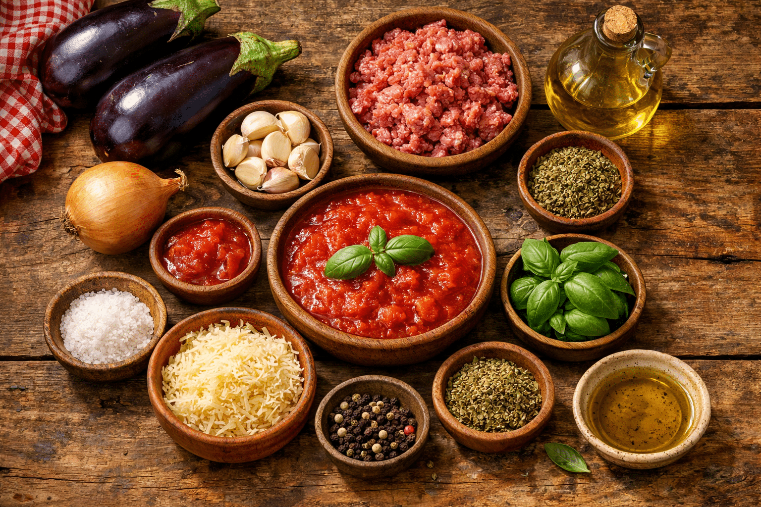 Lasaña de berenjena Ingredientes para la lasaña de berenjena de la abuela