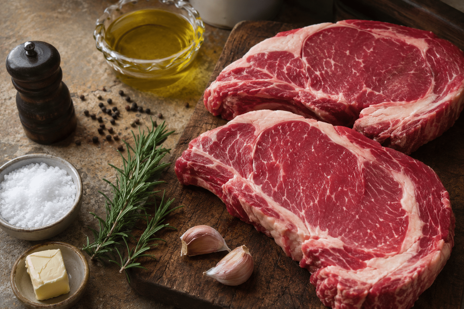 Entrecot de ternera ingredientes para el Entrecot de ternera