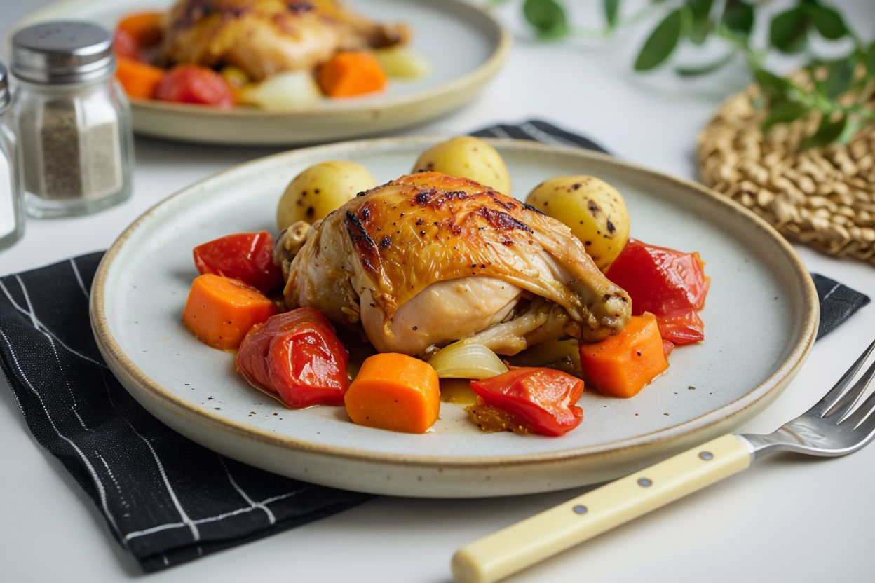Contramuslos de pollo al horno Contramuslos de pollo al horno
