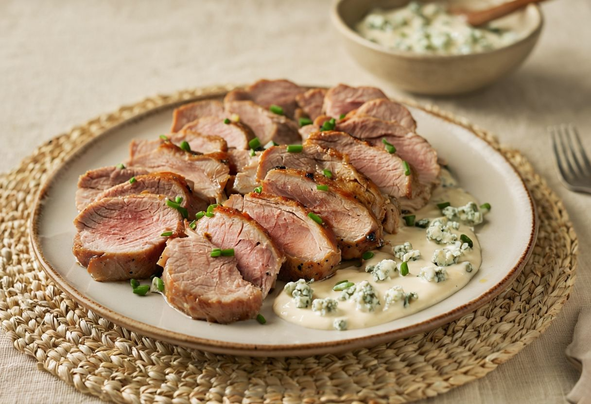 Solomillo de Cerdo al Roquefort Solomillo de Cerdo al Roquefort