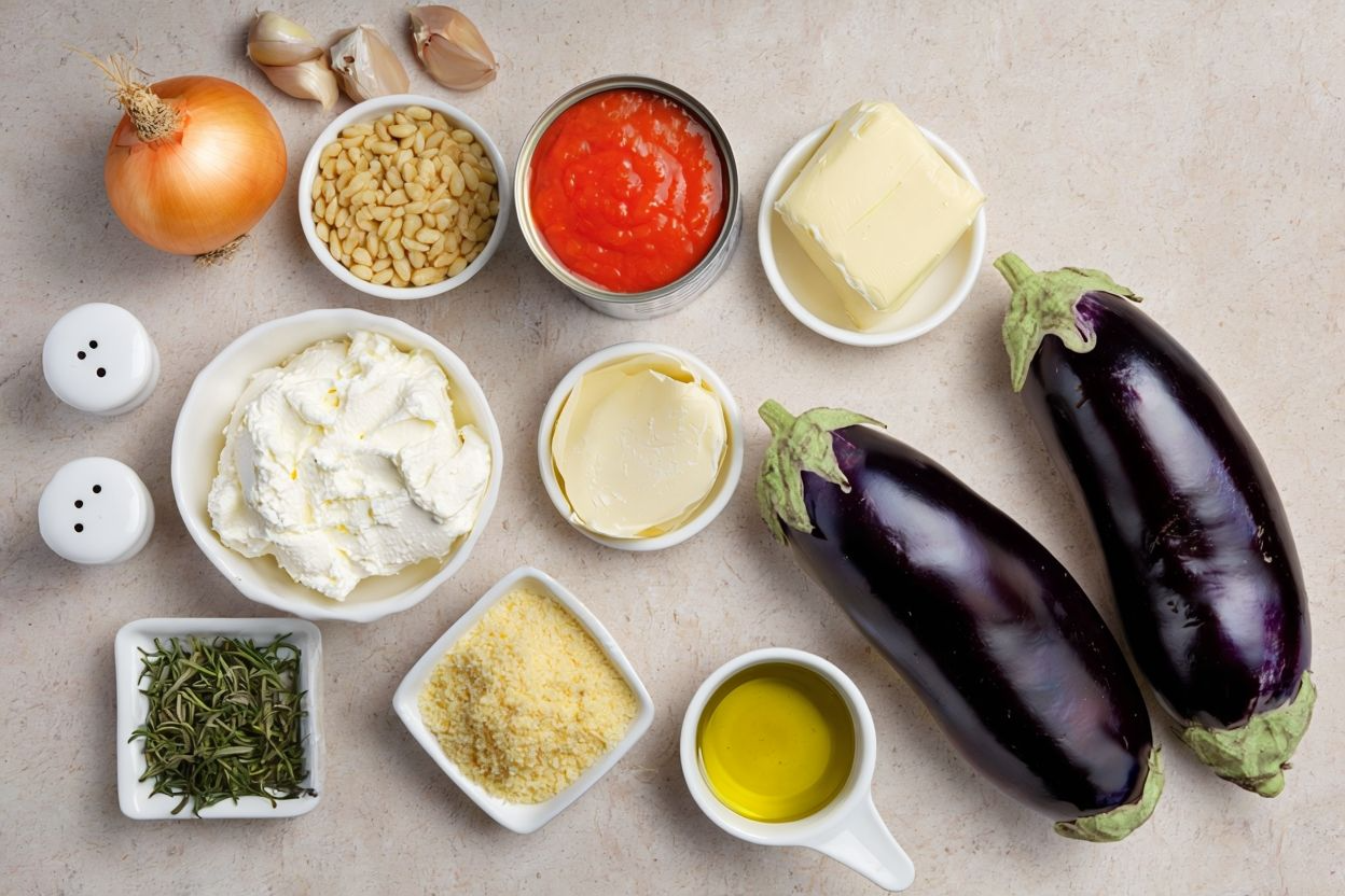 Lasaña de berenjena ingredientes Lasaña de berenjena