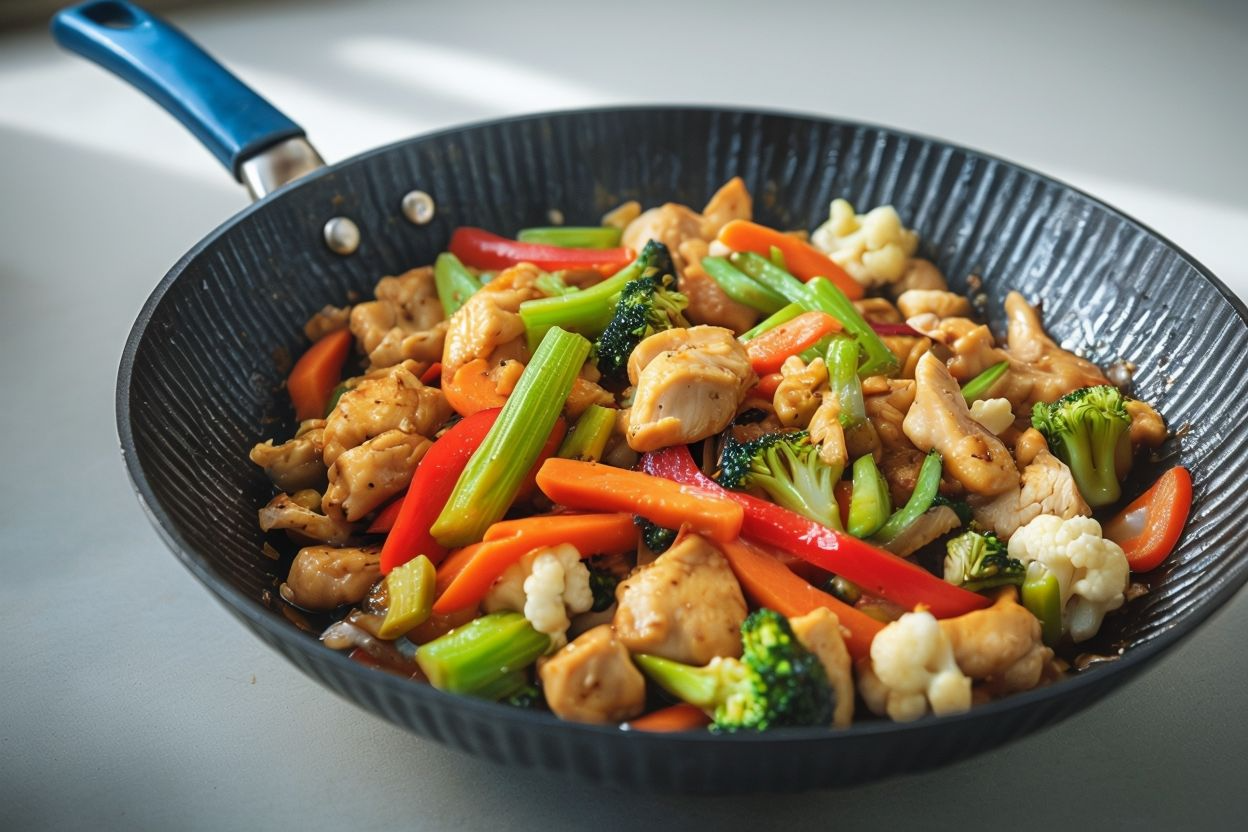 Wok de pollo con verduras Wok de pollo con verduras