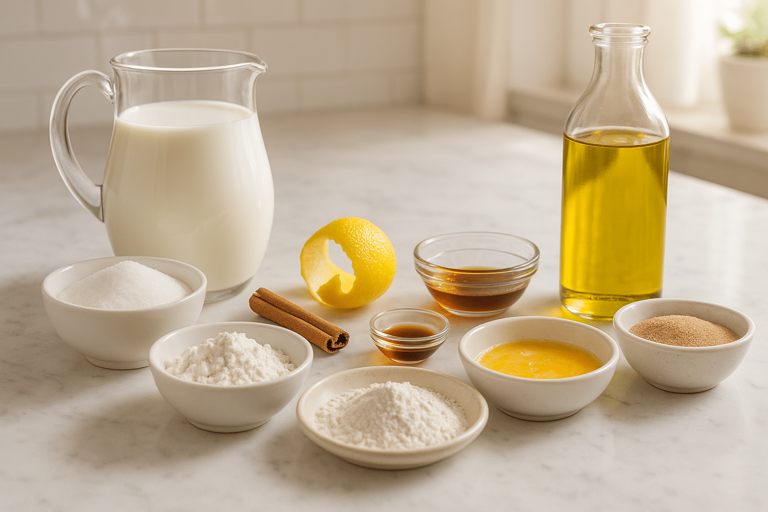 Ingredientes para la Leche Frita Casera Ingredientes para la Leche Frita Casera