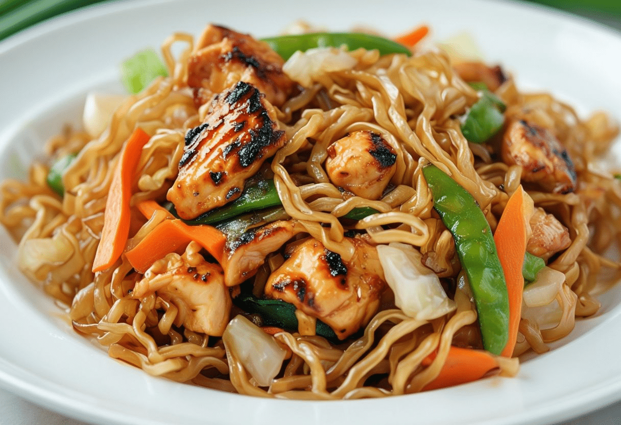Fideos Chinos con Pollo Fideos Chinos con Pollo