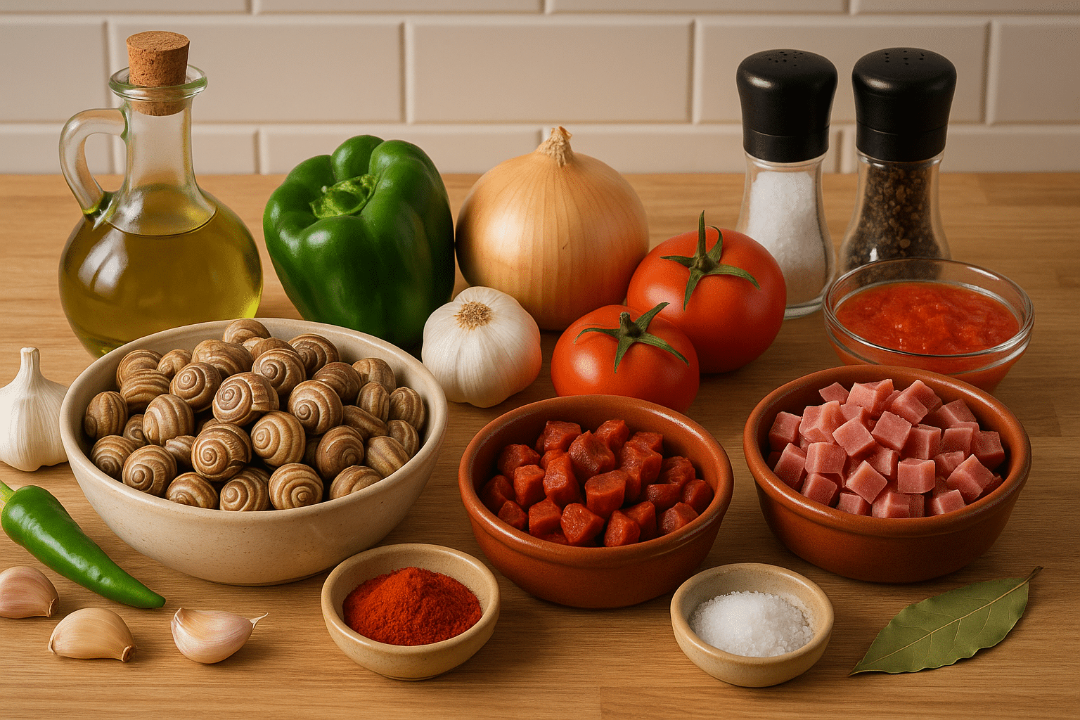 Ingredientes Receta Caracoles a la Riojana Ingredientes Receta Caracoles a la Riojana