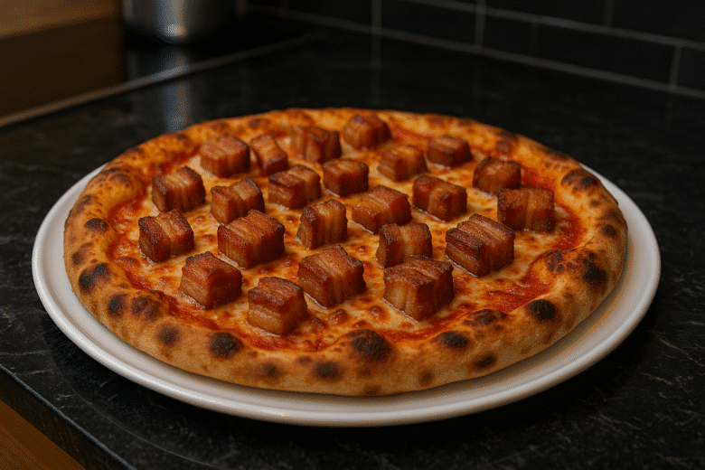 Receta de Pizza de Torreznos de Soria