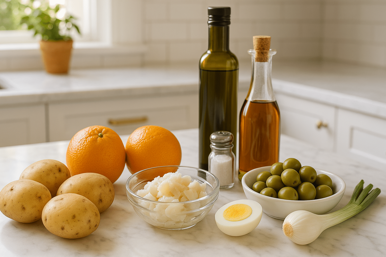 Ingredientes ensalada malagueña Ingredientes ensalada malagueña