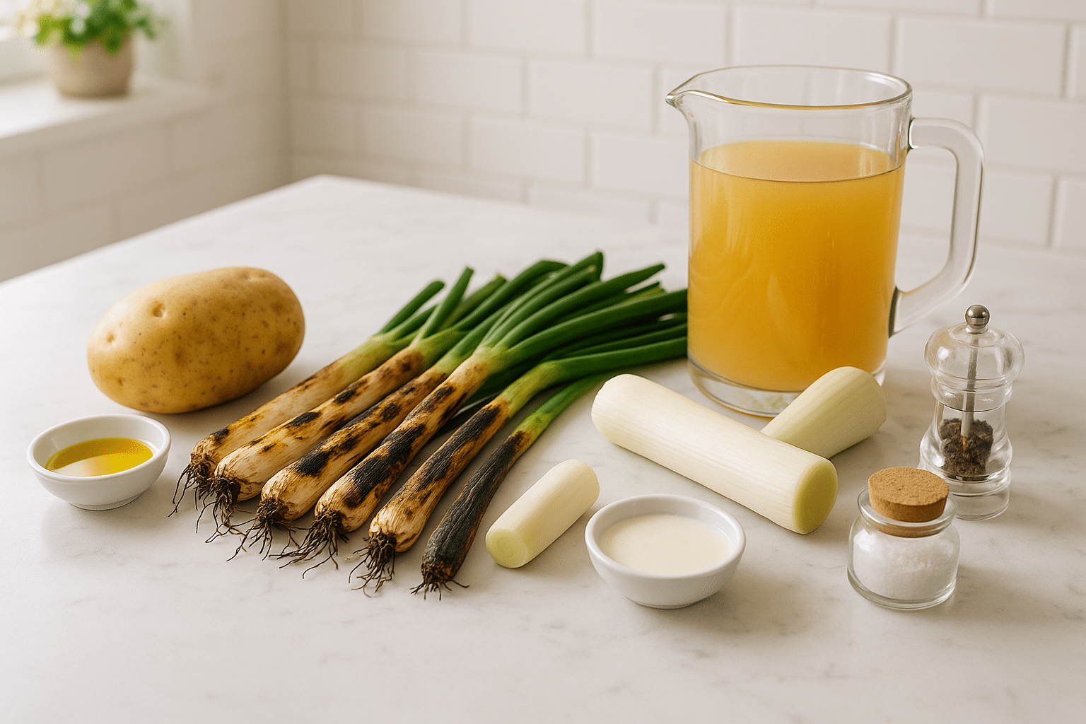 Crema de calçots Ingredientes Crema de Calçots (para 4 personas)