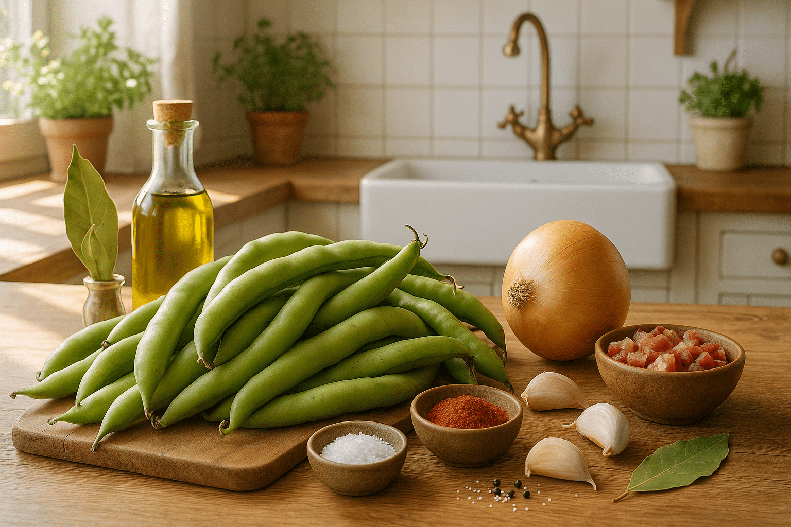 Habas con Vaina Ingredientes Habas con Vaina (para 4 personas)