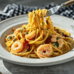Ingredientes para hacer Espaguetis con Gulas y Gambas con Aliño Picante