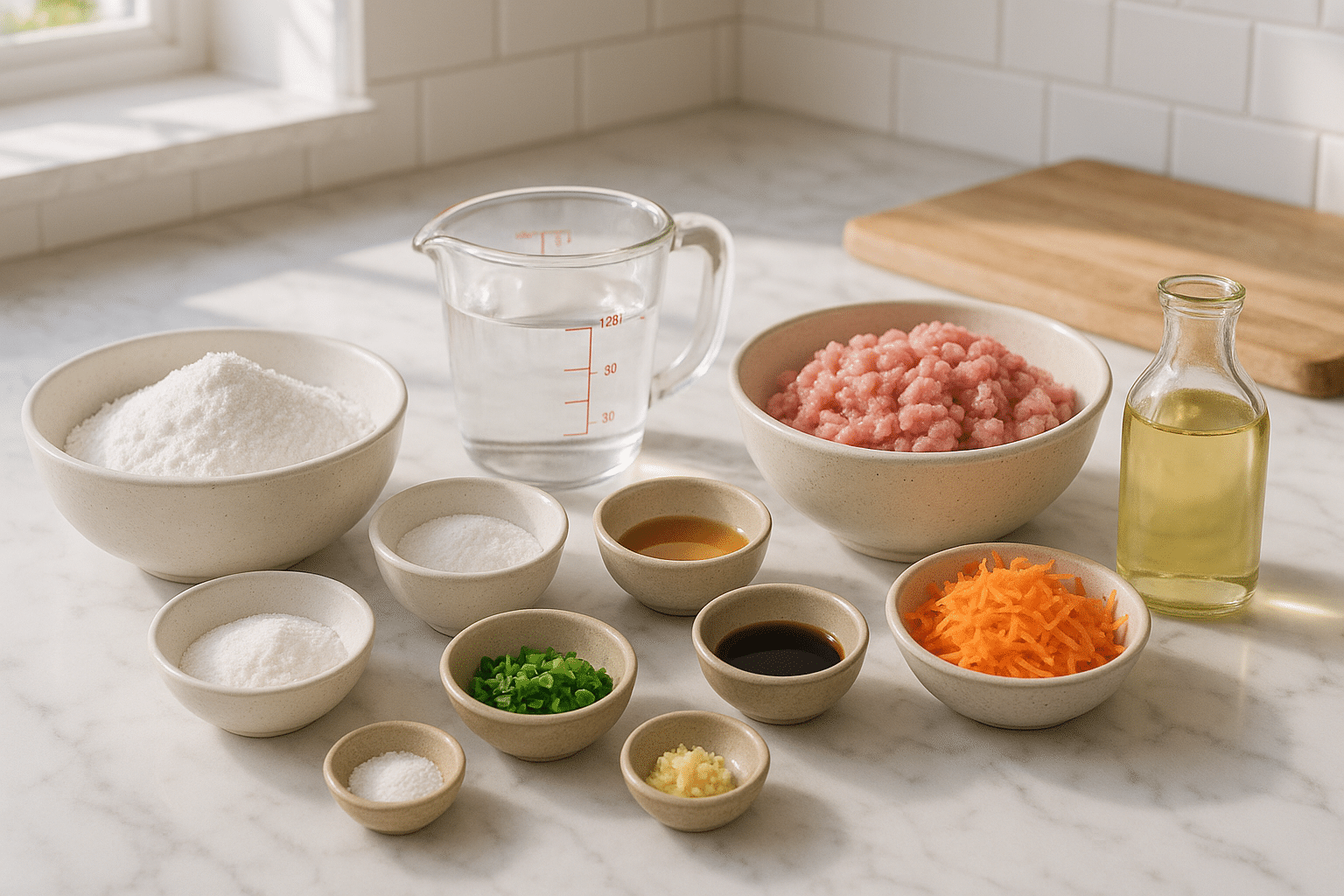 Receta de Shia Chiao Dim Sum Ingredientes para preparar Shia Chiao (Dim Sum )