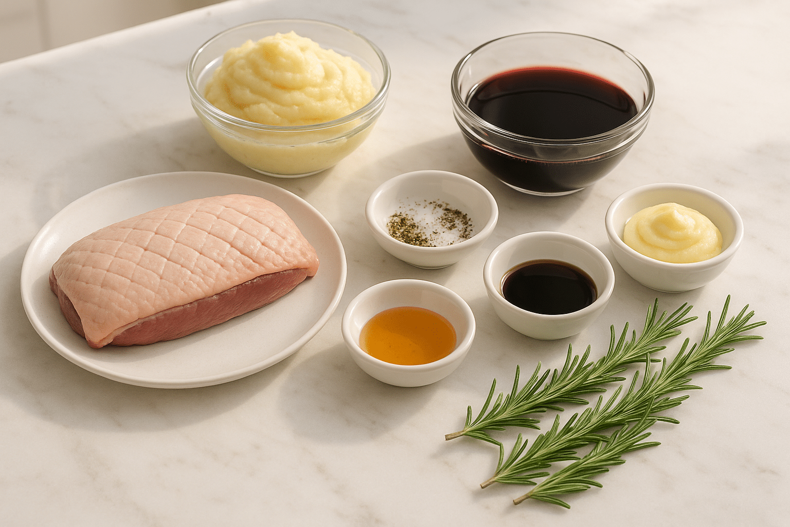 Ingredientes para preparar Magret de Pato Ingredientes para preparar Magret de Pato