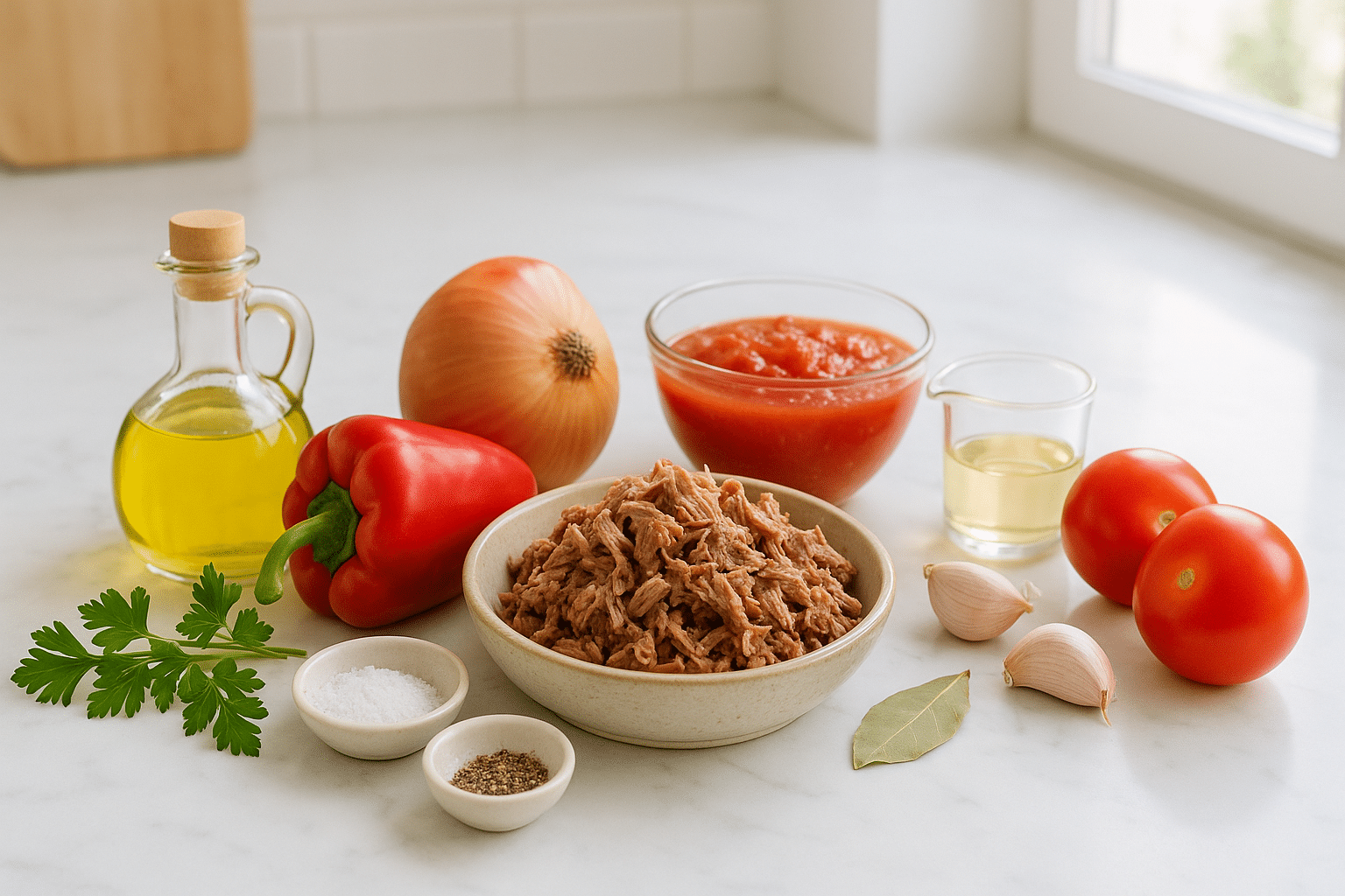 Ingredientes para hacer ropa vieja Ingredientes para hacer ropa vieja