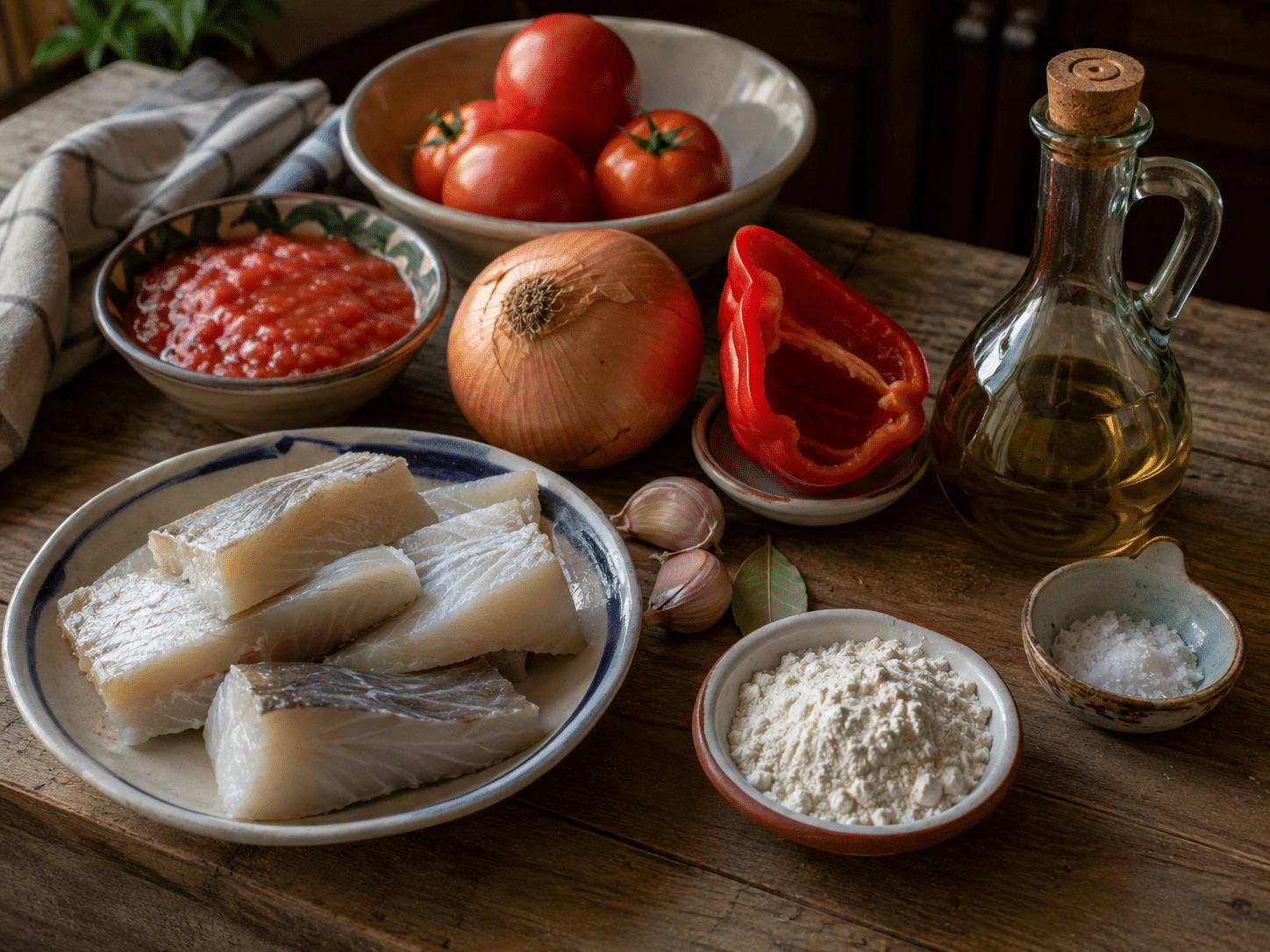 Bacalao con Tomate Ingredientes para el bacalao con tomate