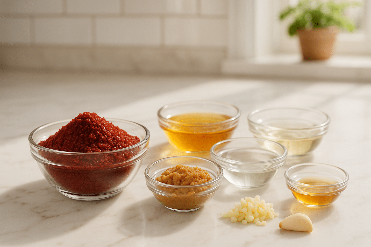 Ingredientes para Salsa Coreana Gochujang Ingredientes para Salsa Coreana Gochujang