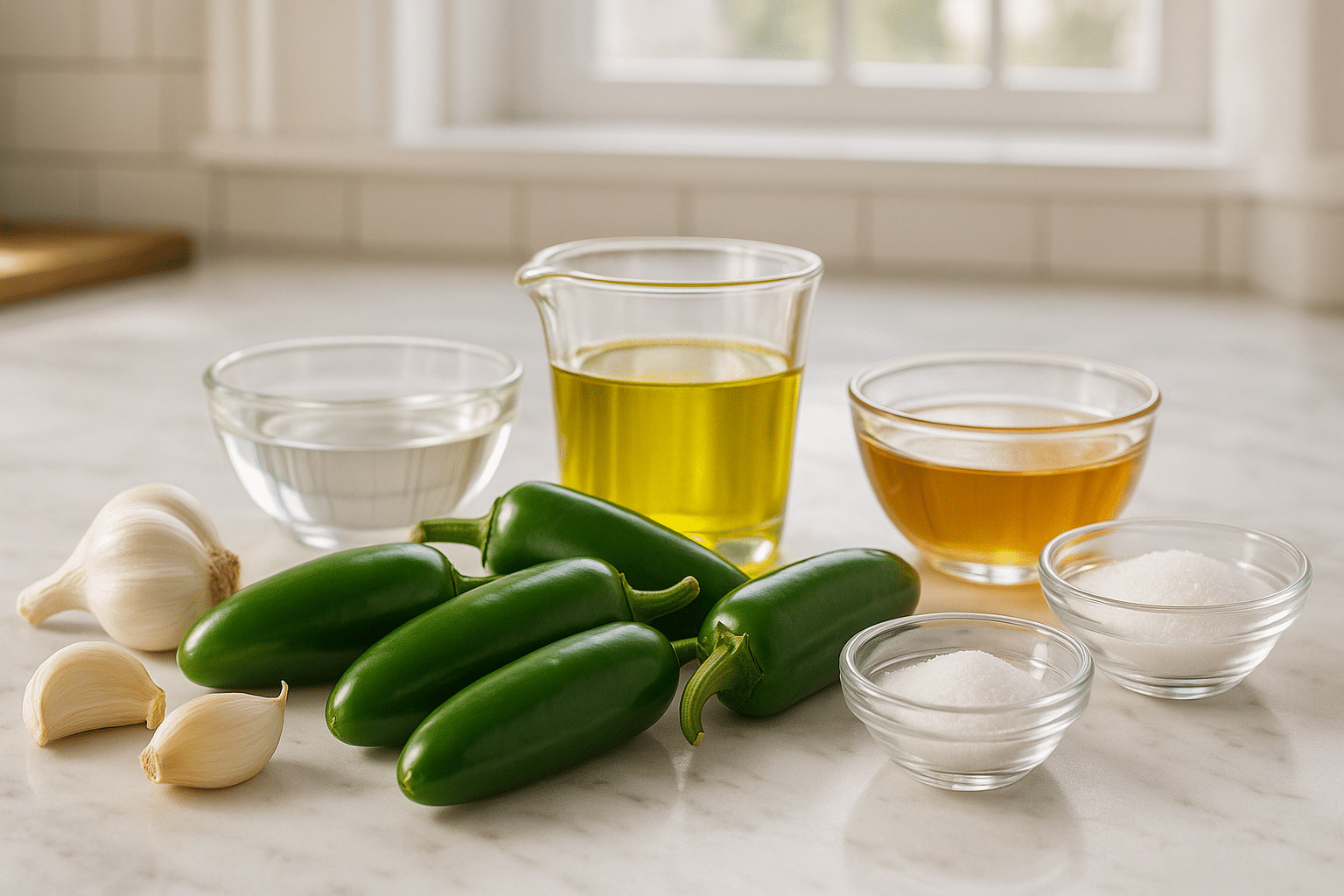 Ingredientes para Salsa de Jalapeños Asados Ingredientes para Salsa de Jalapeños Asados