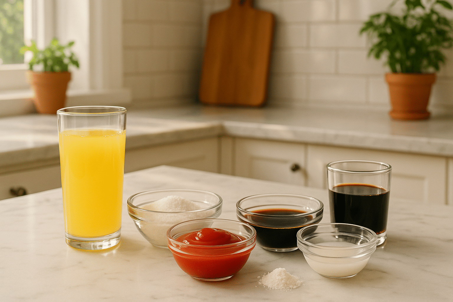 Ingredientes para la Salsa Agridulce China Casera Ingredientes para la Salsa Agridulce China Casera