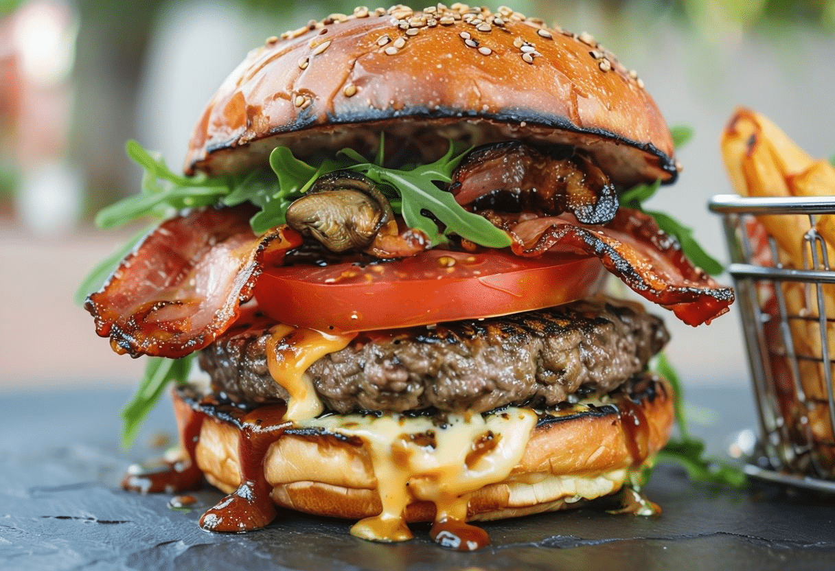 Receta de Hamburguesa de Buey Casera Receta de Hamburguesa de Buey Casera