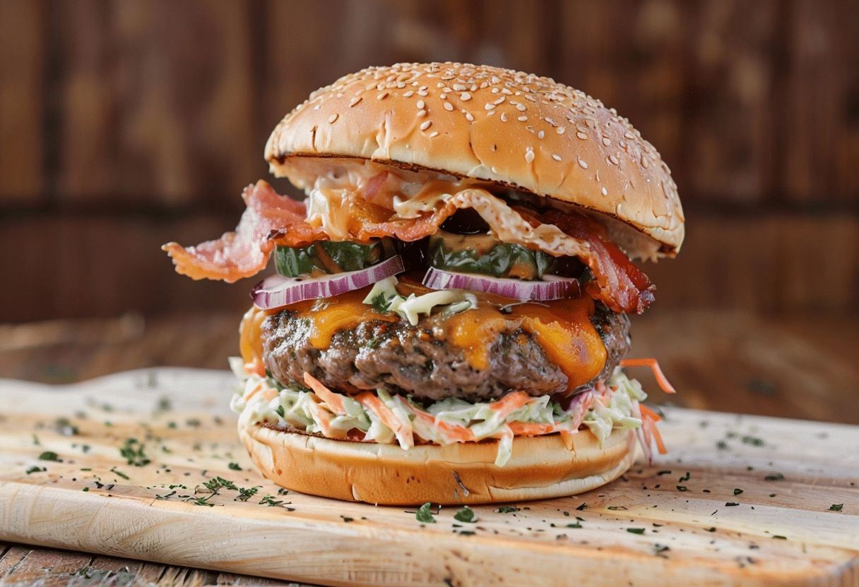 Receta de Hamburguesa de Buey Casera Receta de Hamburguesa de Buey Casera