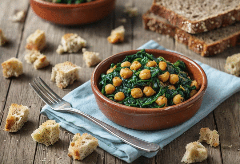Receta de Espinacas con Garbanzos Tradicional