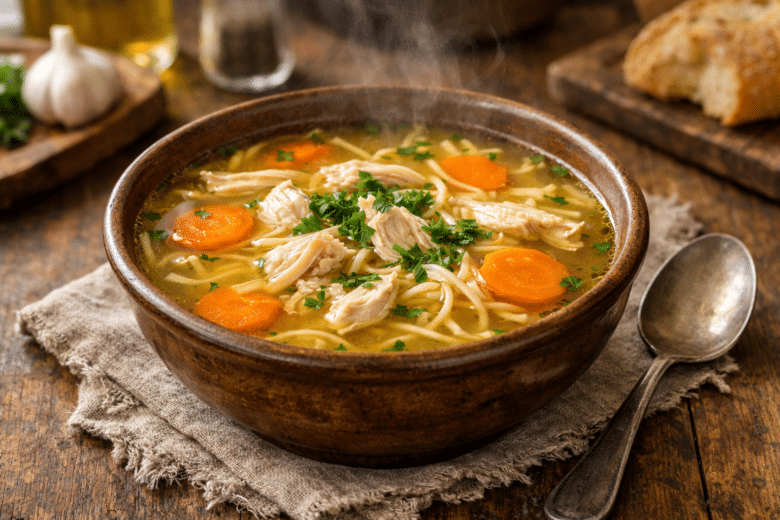 sopa de pollo