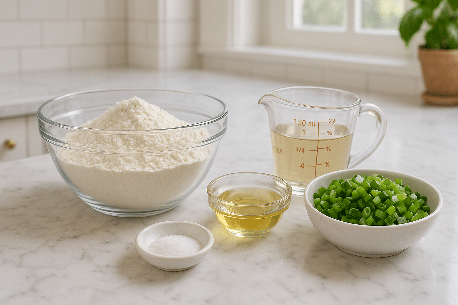 Pastel de Mil Capas Tongguan o Cong You Bing Ingredientes para Pastel de Mil Capas o Cong You Bing