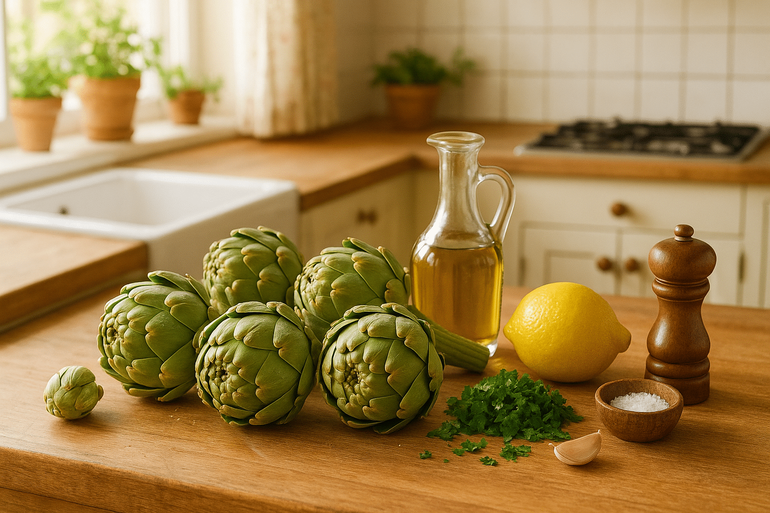 Alcachofas a la Plancha Ingredientes para las alcachofas a la plancha