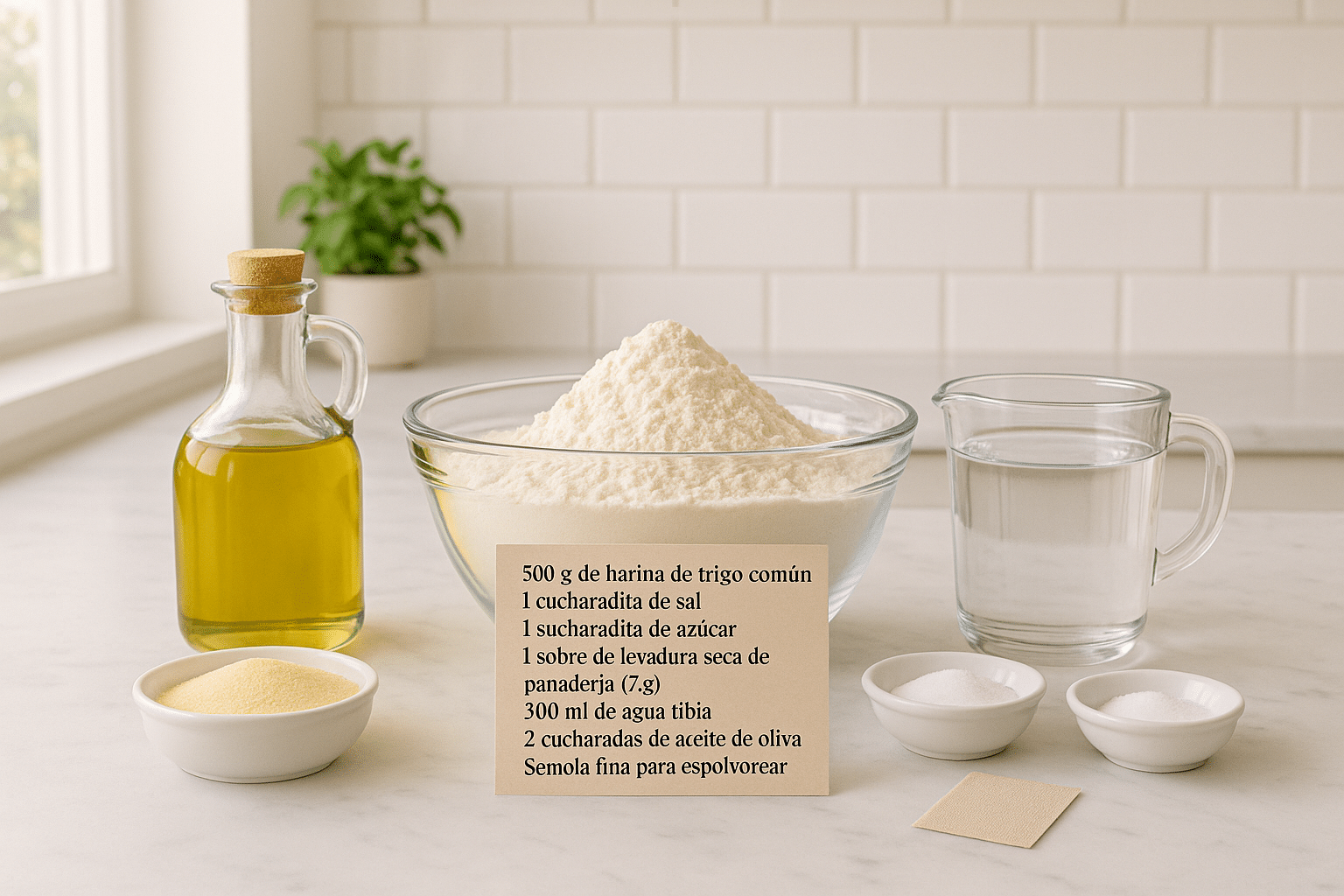 Panecillos marroquíes Ingredientes para los panecillos marroquíes