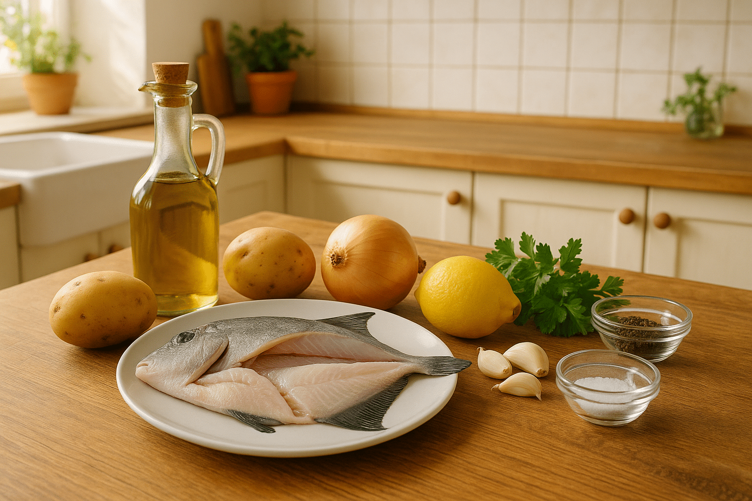 Pez ballesta al horno Ingredientes para el pez ballesta al horno