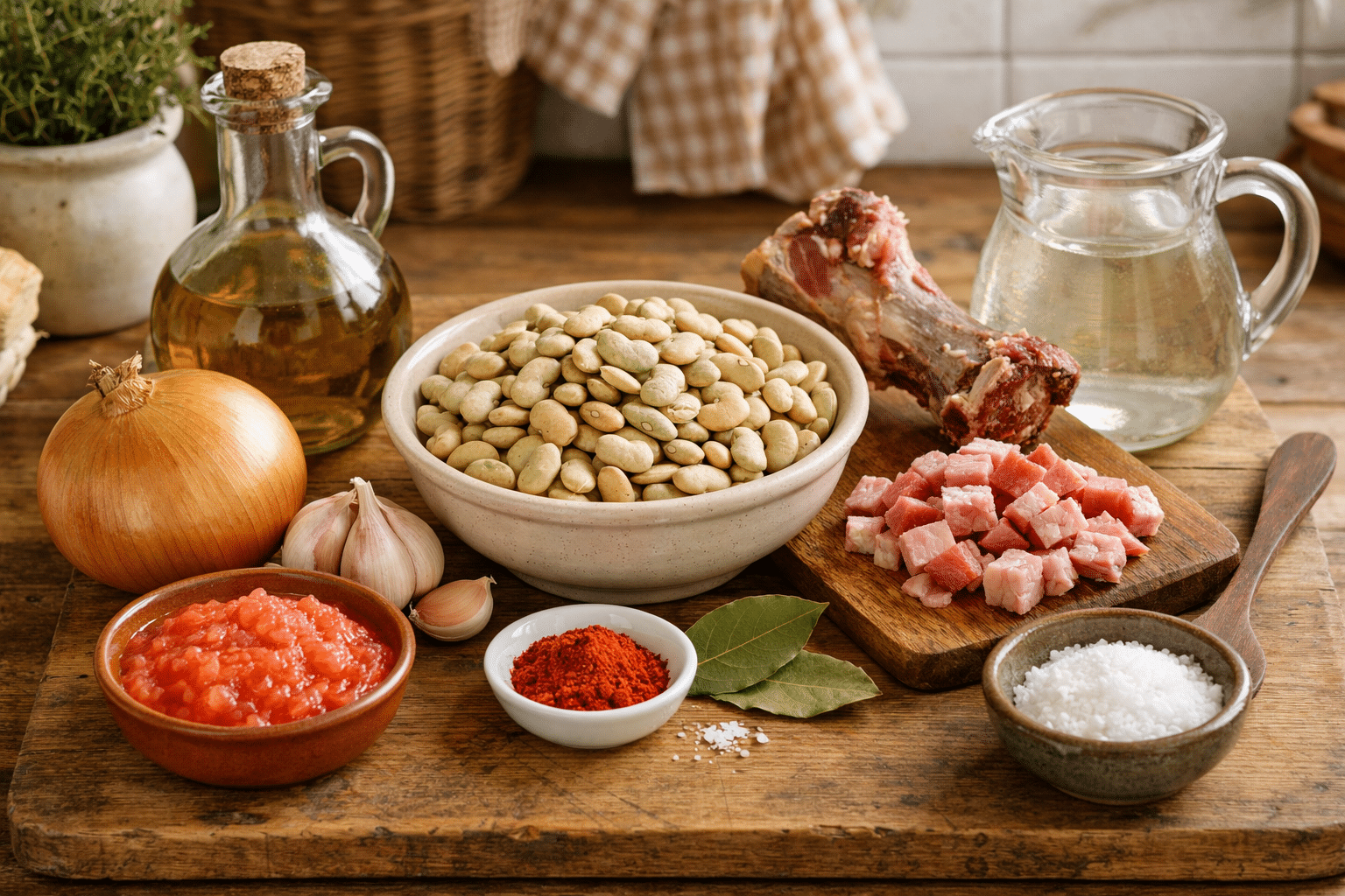 Habas secas a la valenciana Ingredientes para las habas secas a la valenciana