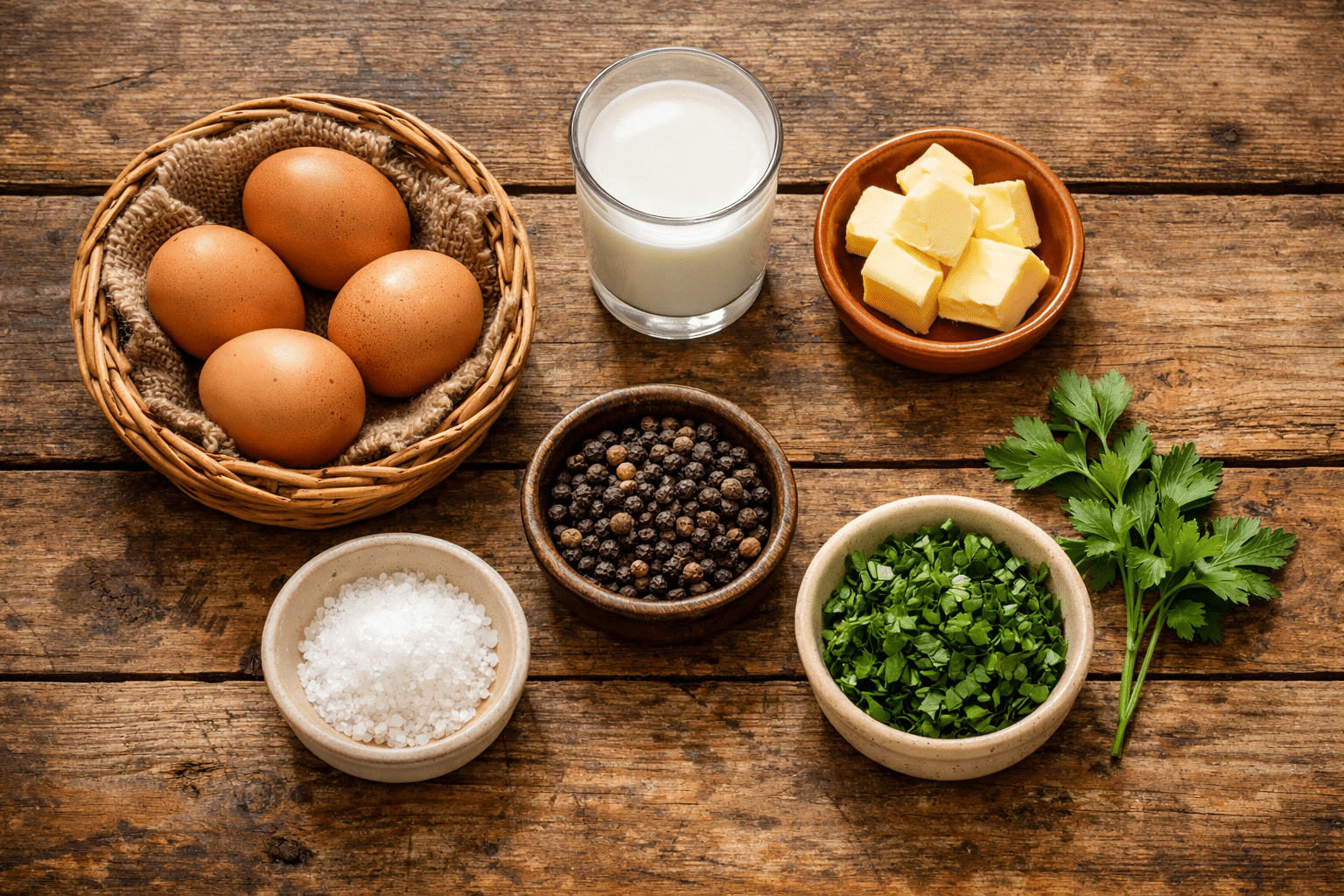 Tortilla inglesa Ingredientes para la tortilla inglesa