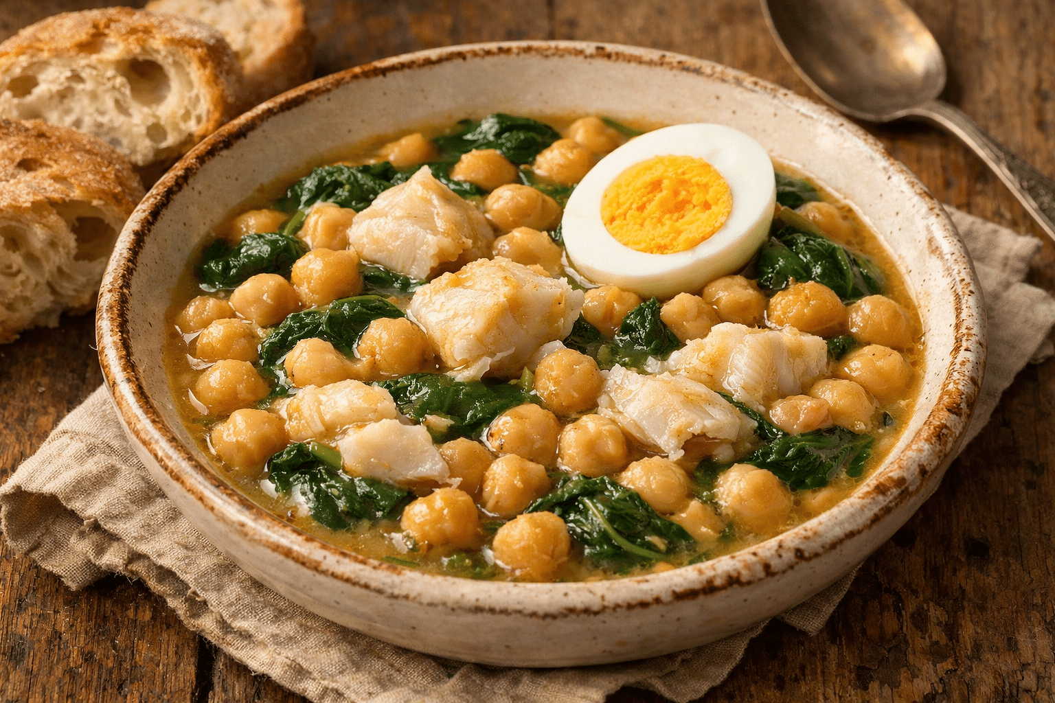 Potaje de Vigilia Reposar y servir el potaje de vigilia