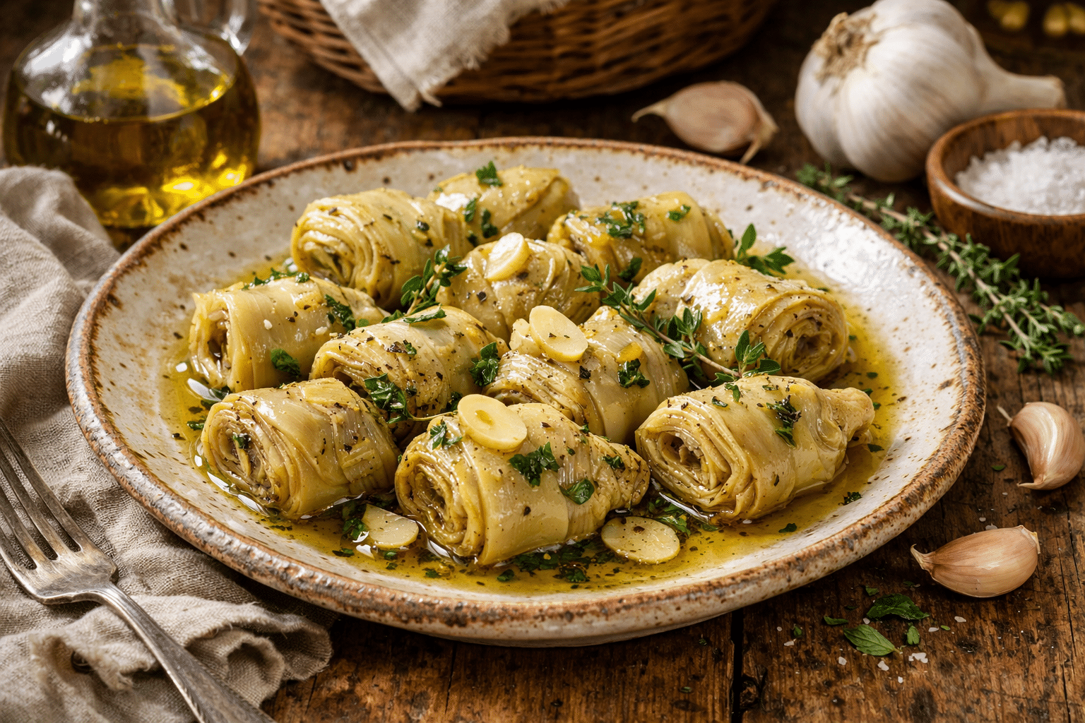 Alcachofas confitadas Alcachofas confitadas