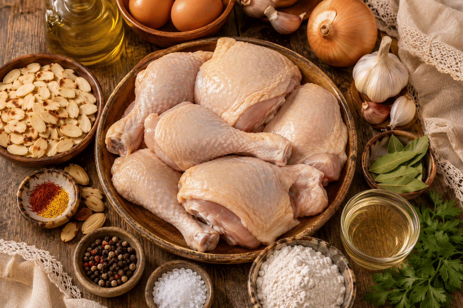 Pollo en pepitoria receta de la abuela Ingredientes para hacer pollo en pepitoria receta de la abuela