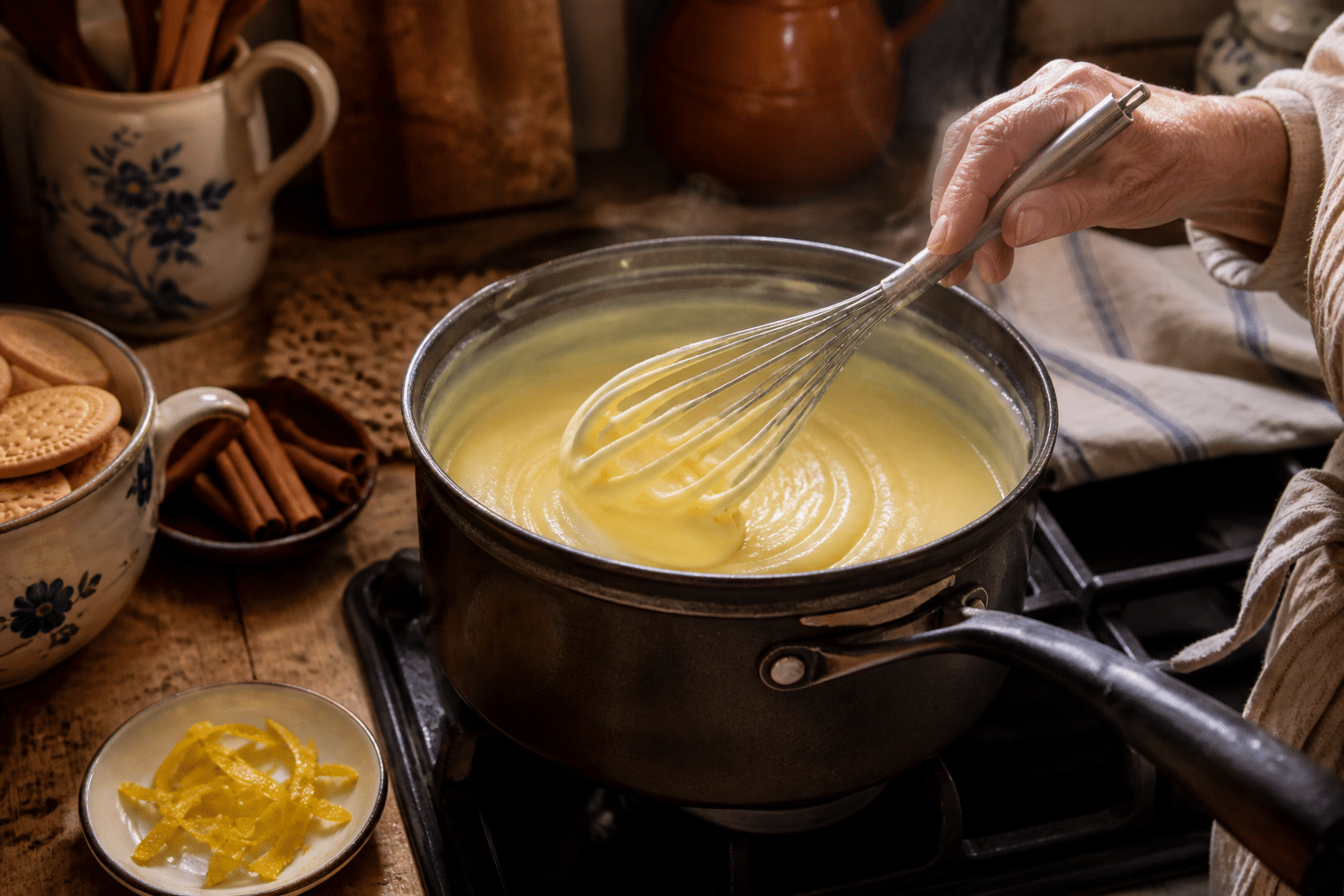 Natillas caseras con Maizena Cocina las natillas a fuego suave