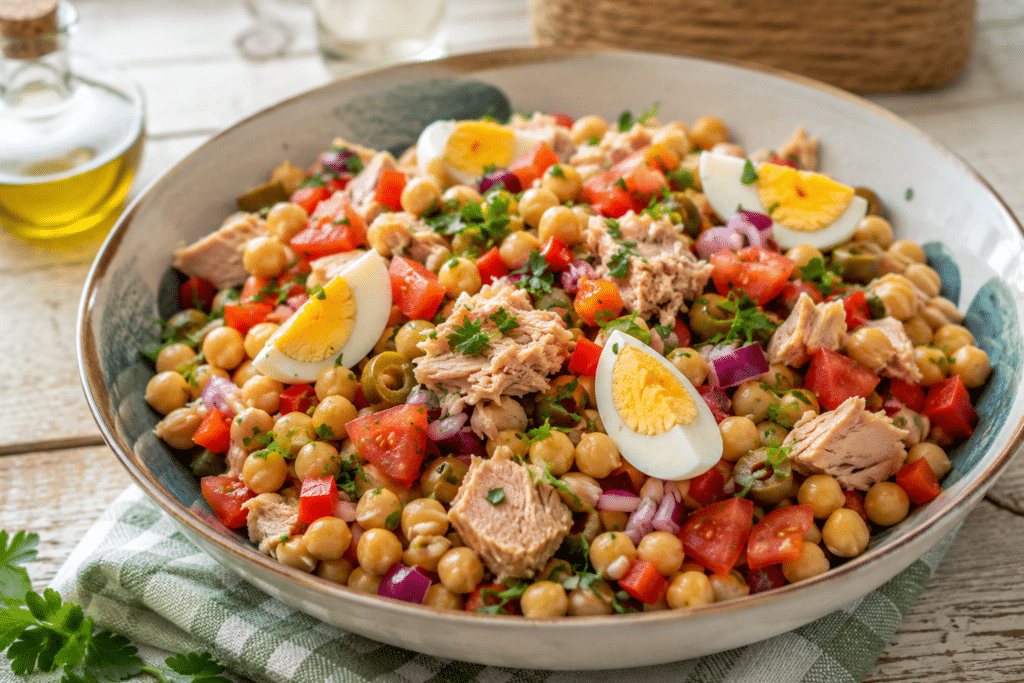 Ensalada de garbanzos con atún