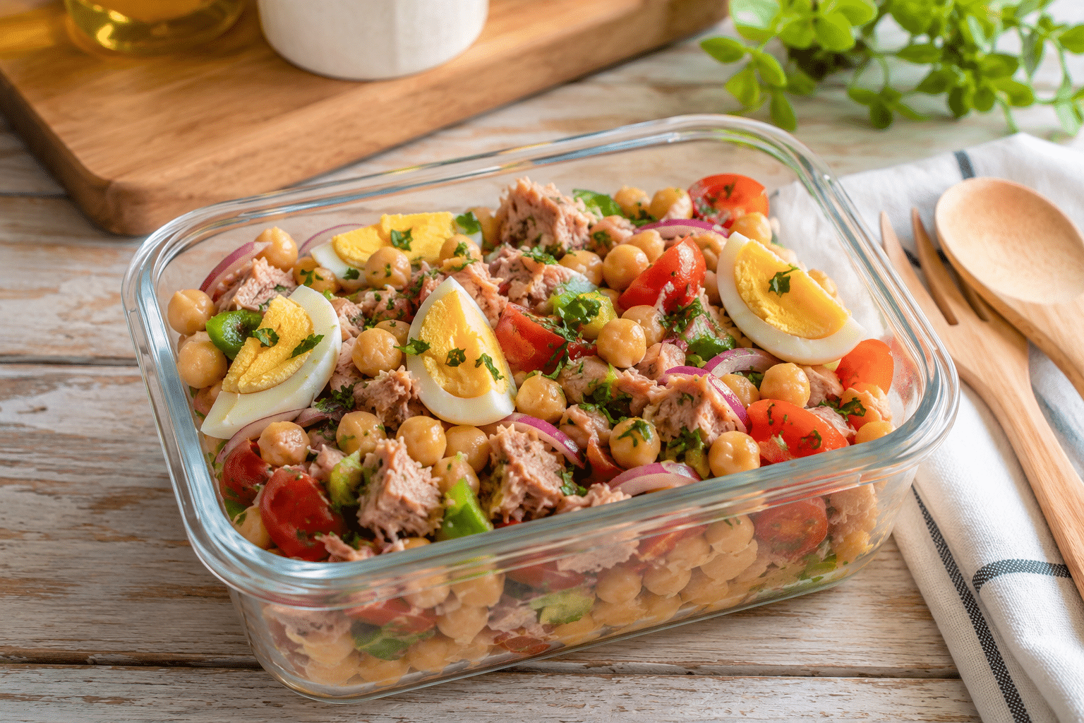 Ensalada de garbanzos con atún ensalada de garbanzos con atún y huevo duro