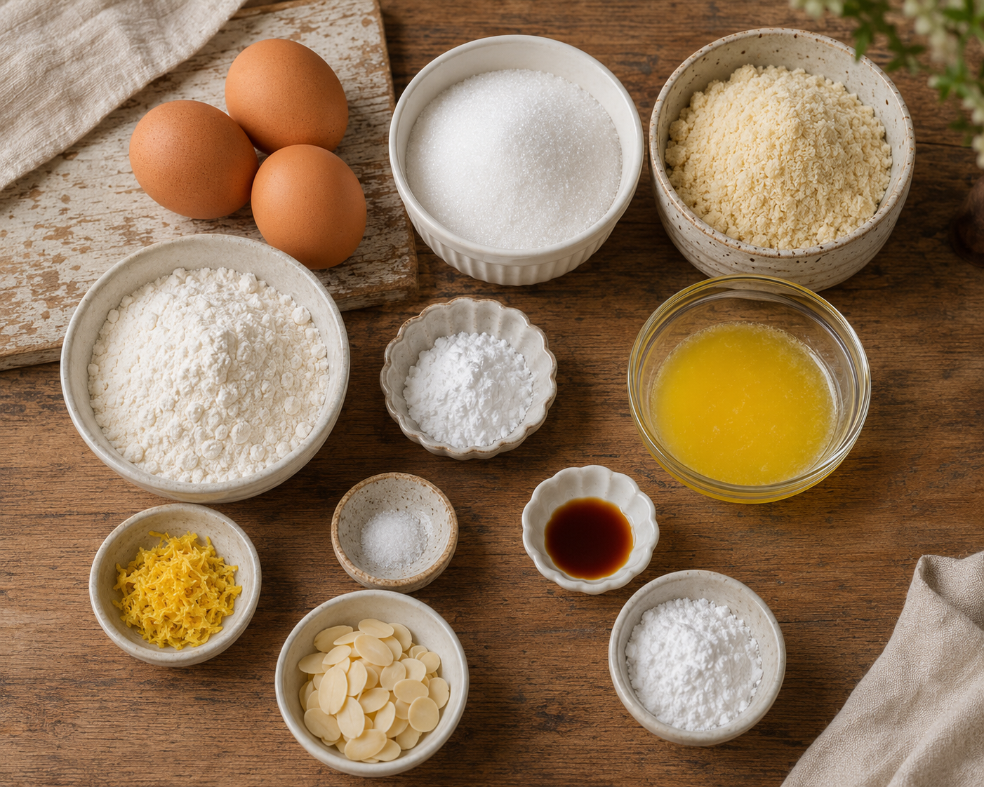 Bizcochitos de almendra Ingredientes para bizcochitos de almendra