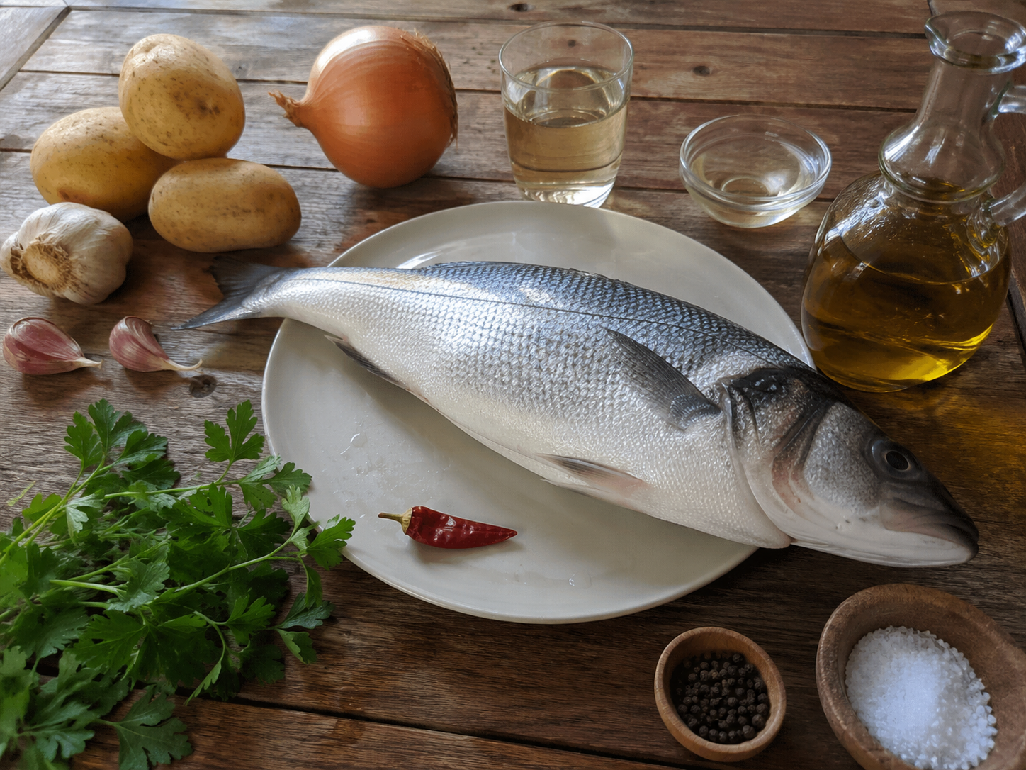 Lubina al Orio Ingredientes para lubina al orio