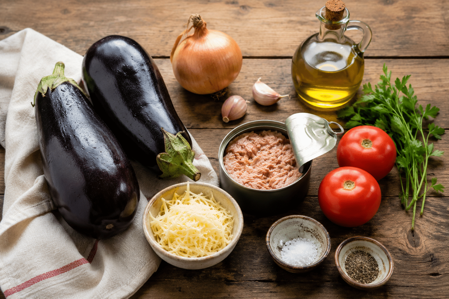 Berenjenas Rellenas de Atún Ingredientes para berenjenas rellenas de atún
