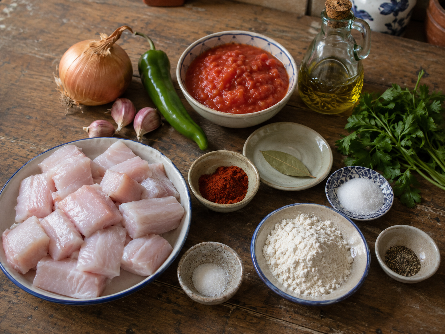 Cazón con tomate Ingredientes para cazón con tomate