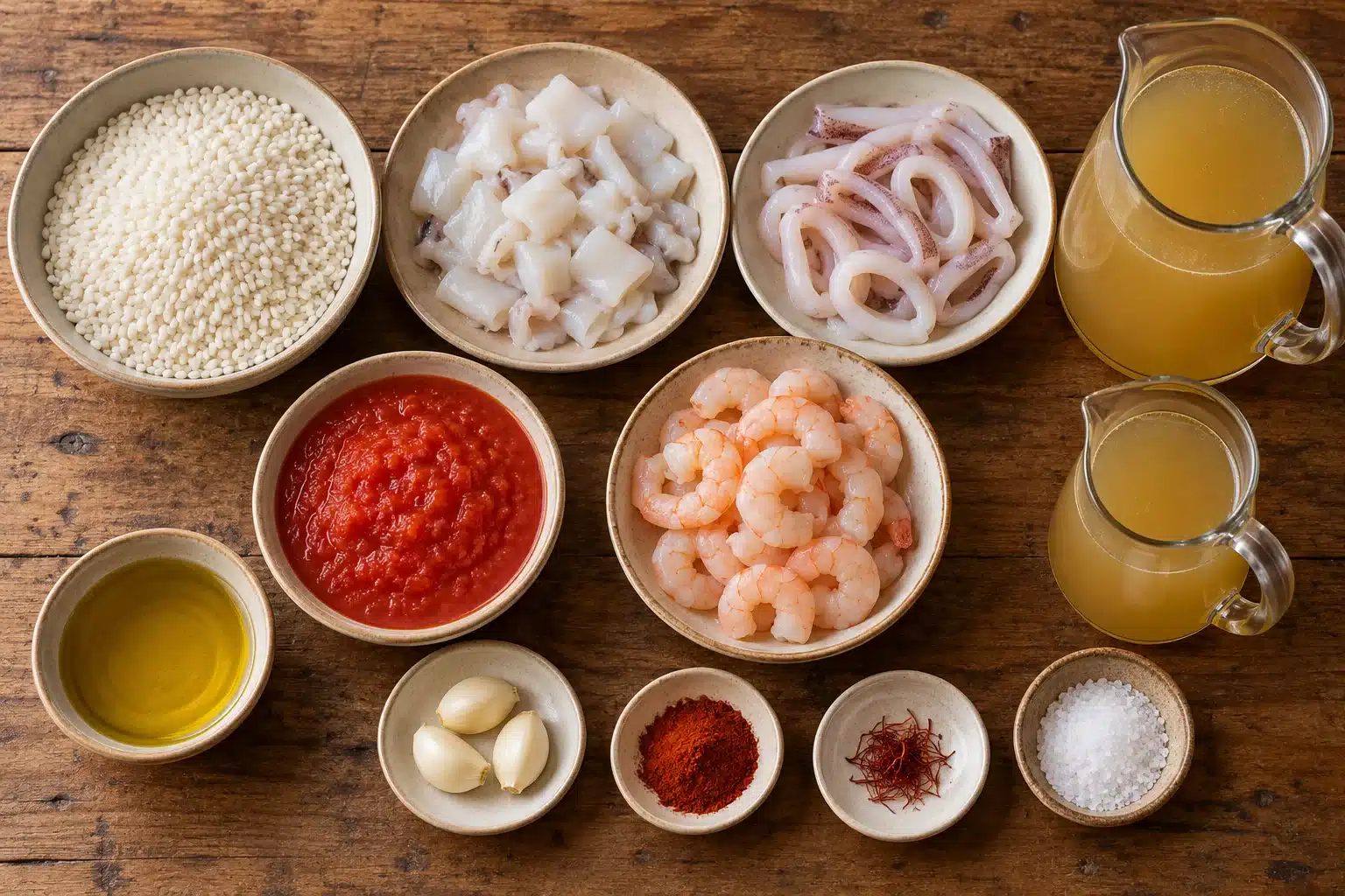 Ingredientes para arroz del señoret