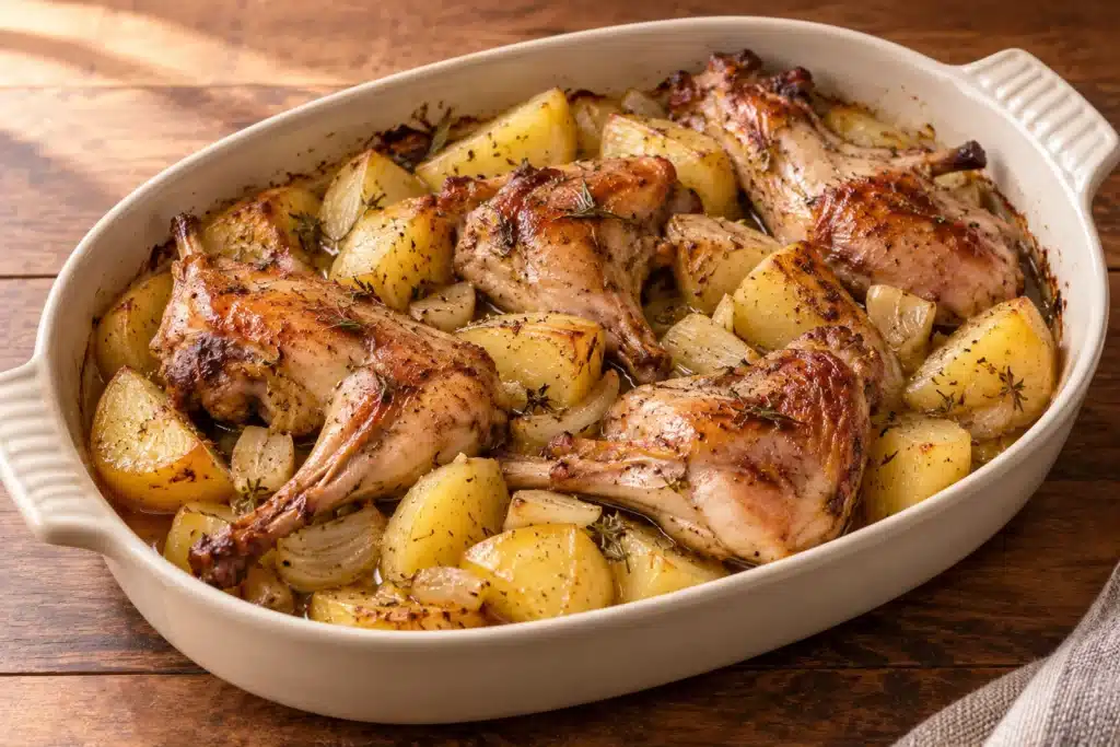 Conejo al horno de la abuela