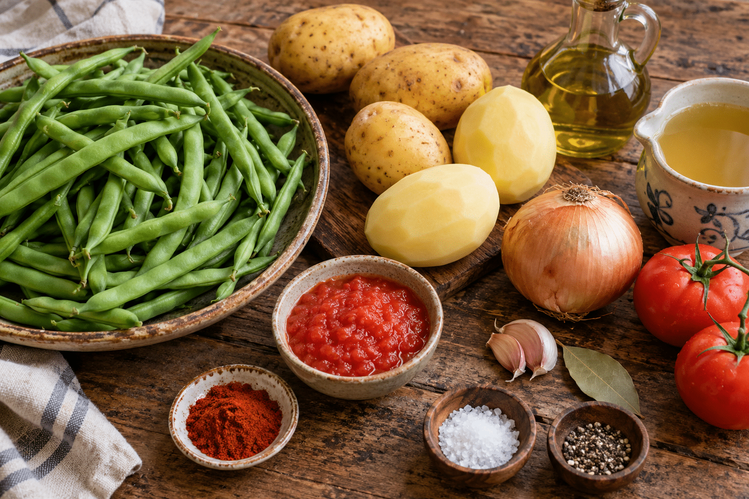 Judías verdes con patatas de la abuela ingredientes Judías verdes con patatas de la abuela