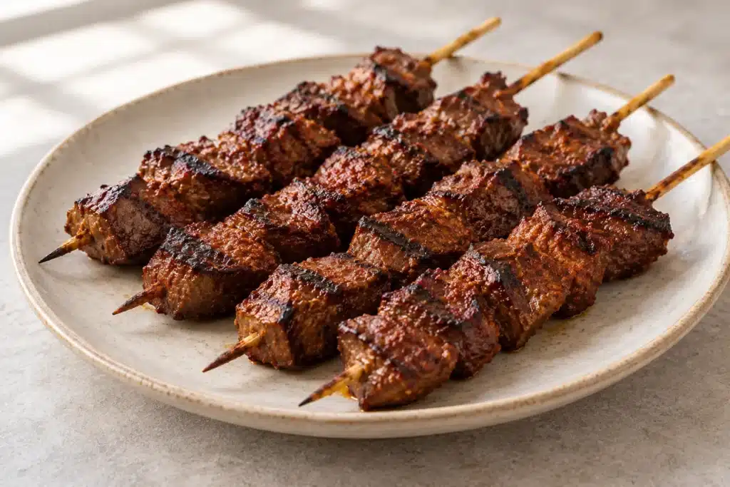 Anticuchos peruanos listo para servir