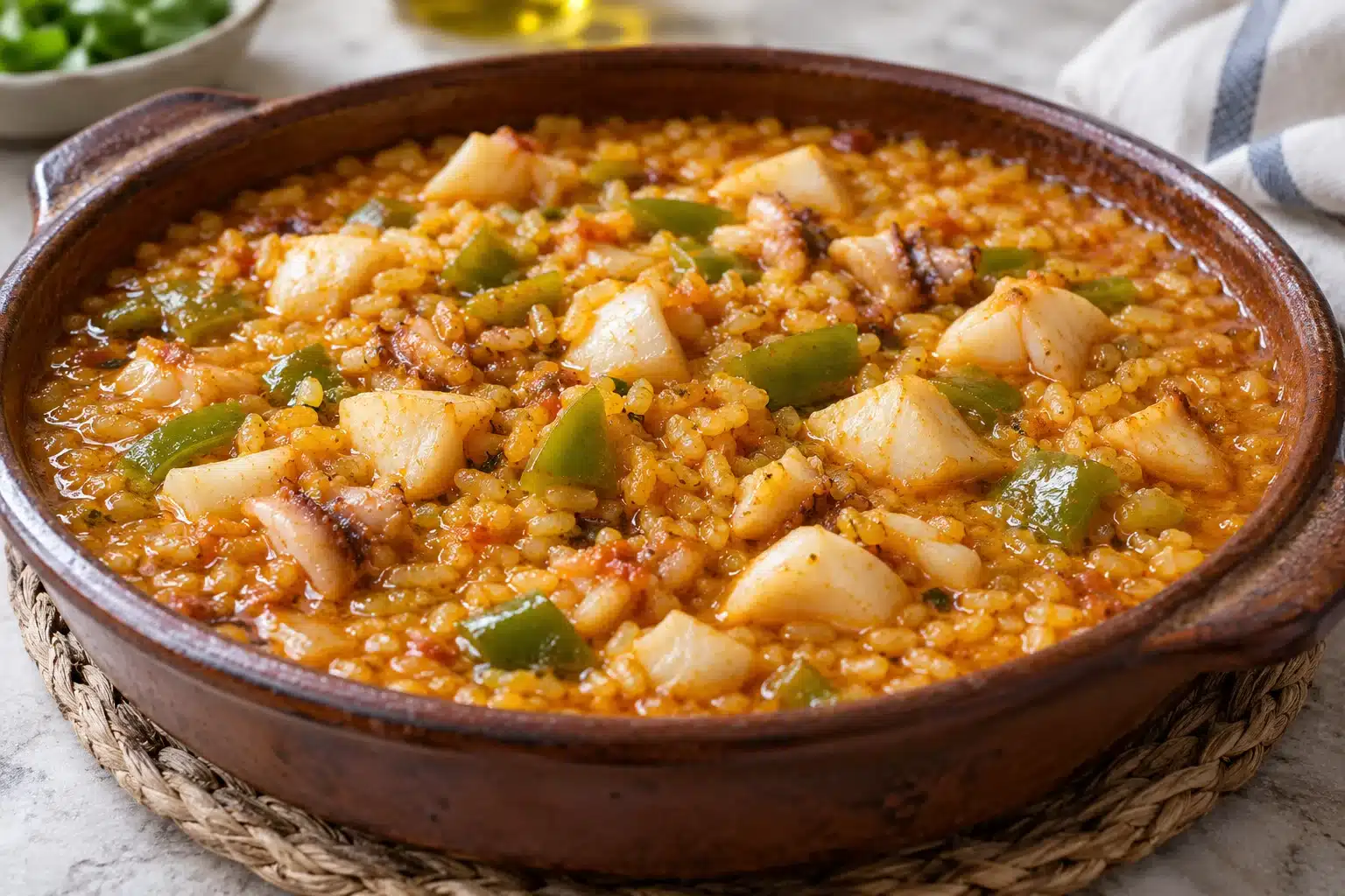 Arroz con choco listo para servir